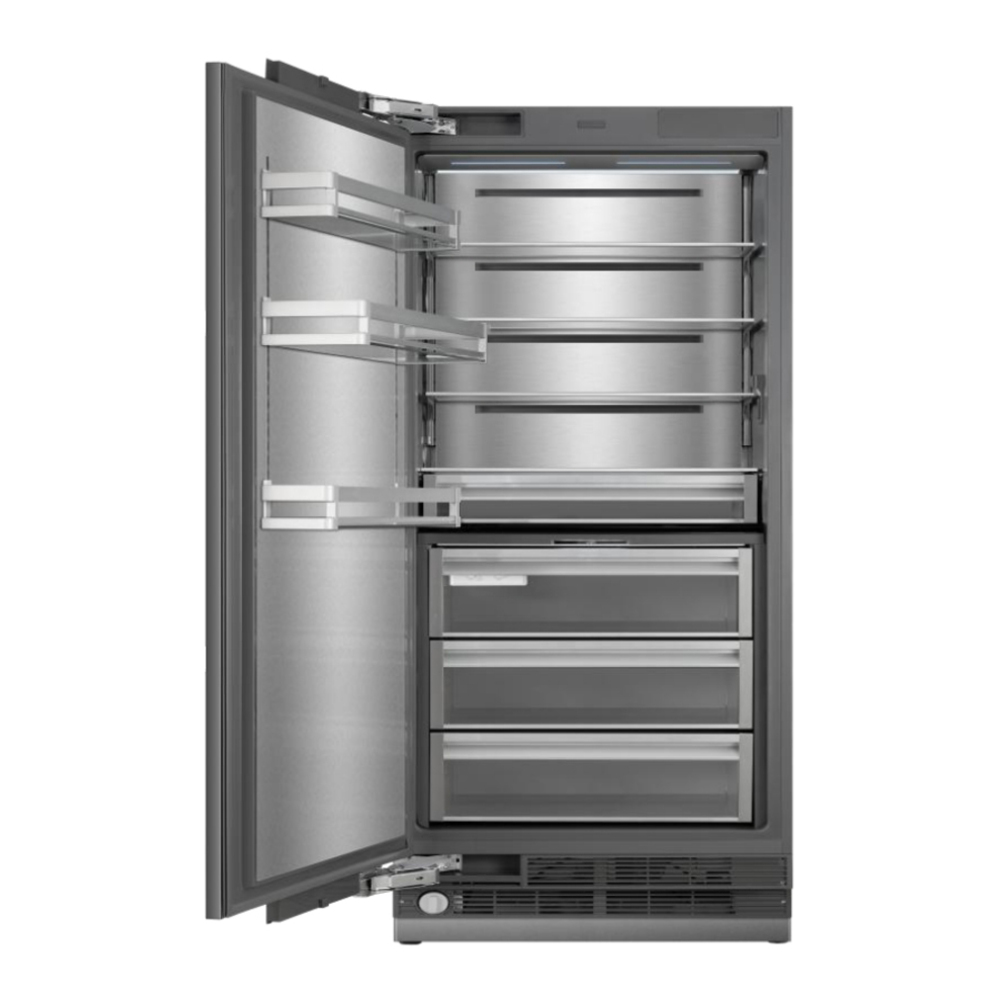 ILVE UFFC36SINPRY 36 inch Freezer Column with 20.1 cu. ft. Capacity, Automatic Ice Maker, up to 3.9 lb Daily Production, Full Size Ceiling LED Illumination Panel 2 ILVE UFFC36SINPRY interior view