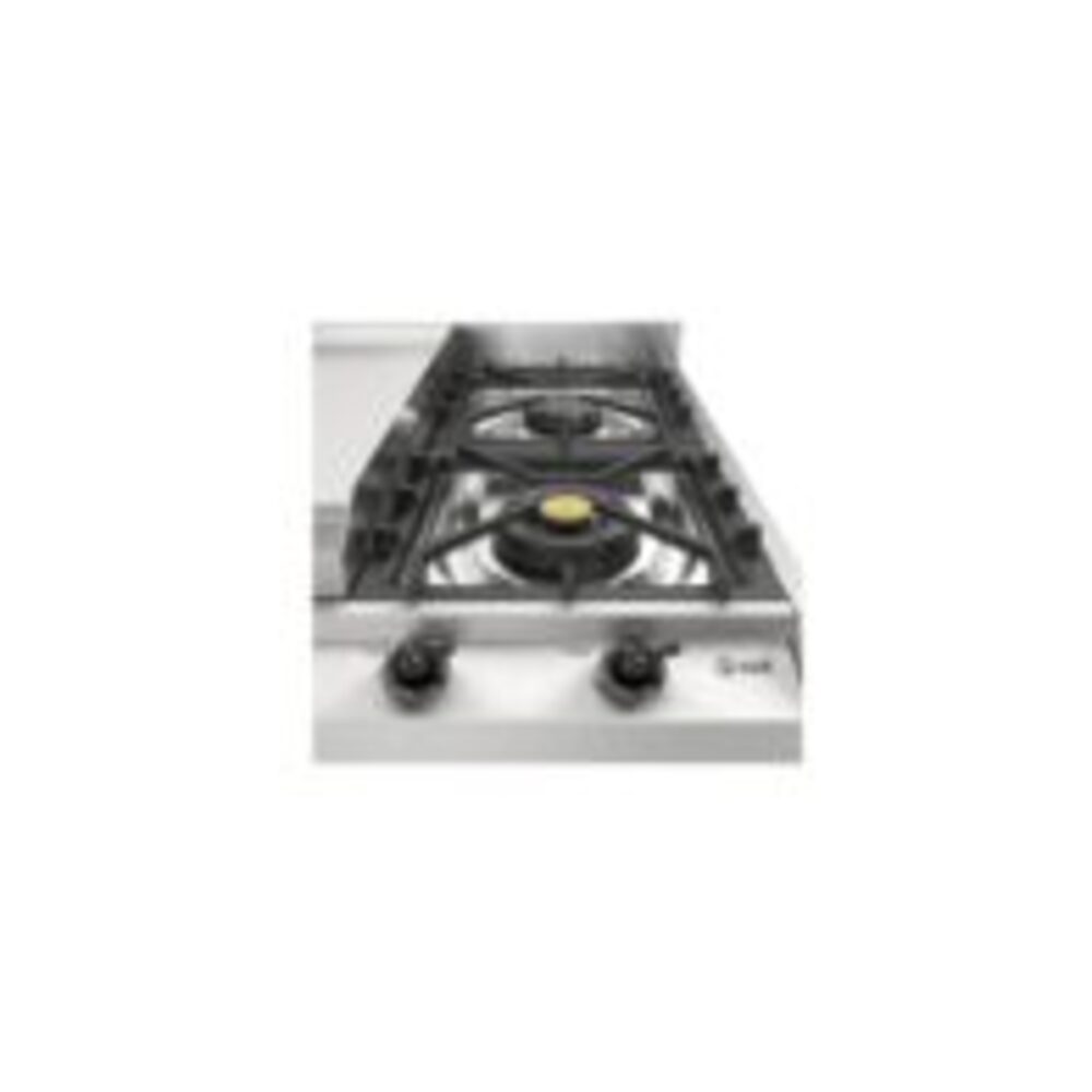 ILVE UHCP1265FN close up on dual burners