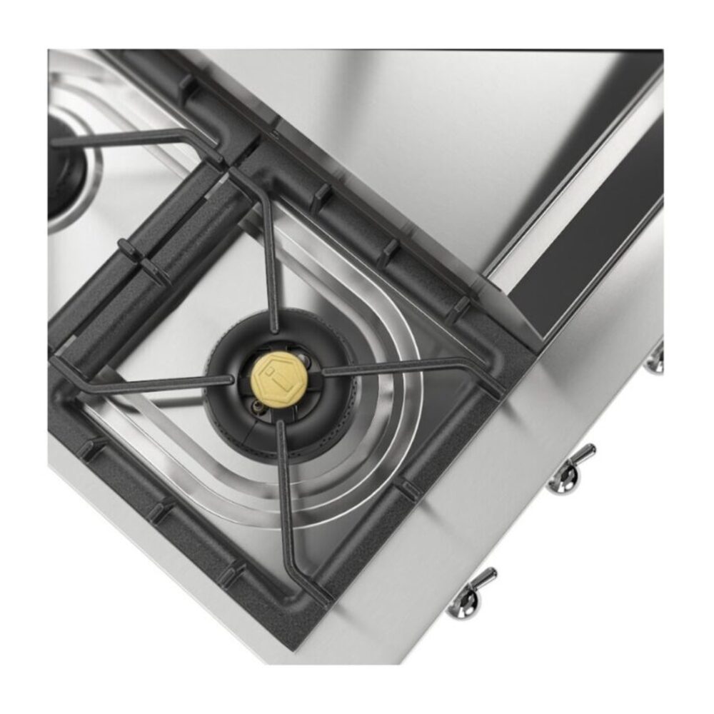 ILVE UHCP36FNSSC close up on dual function burner