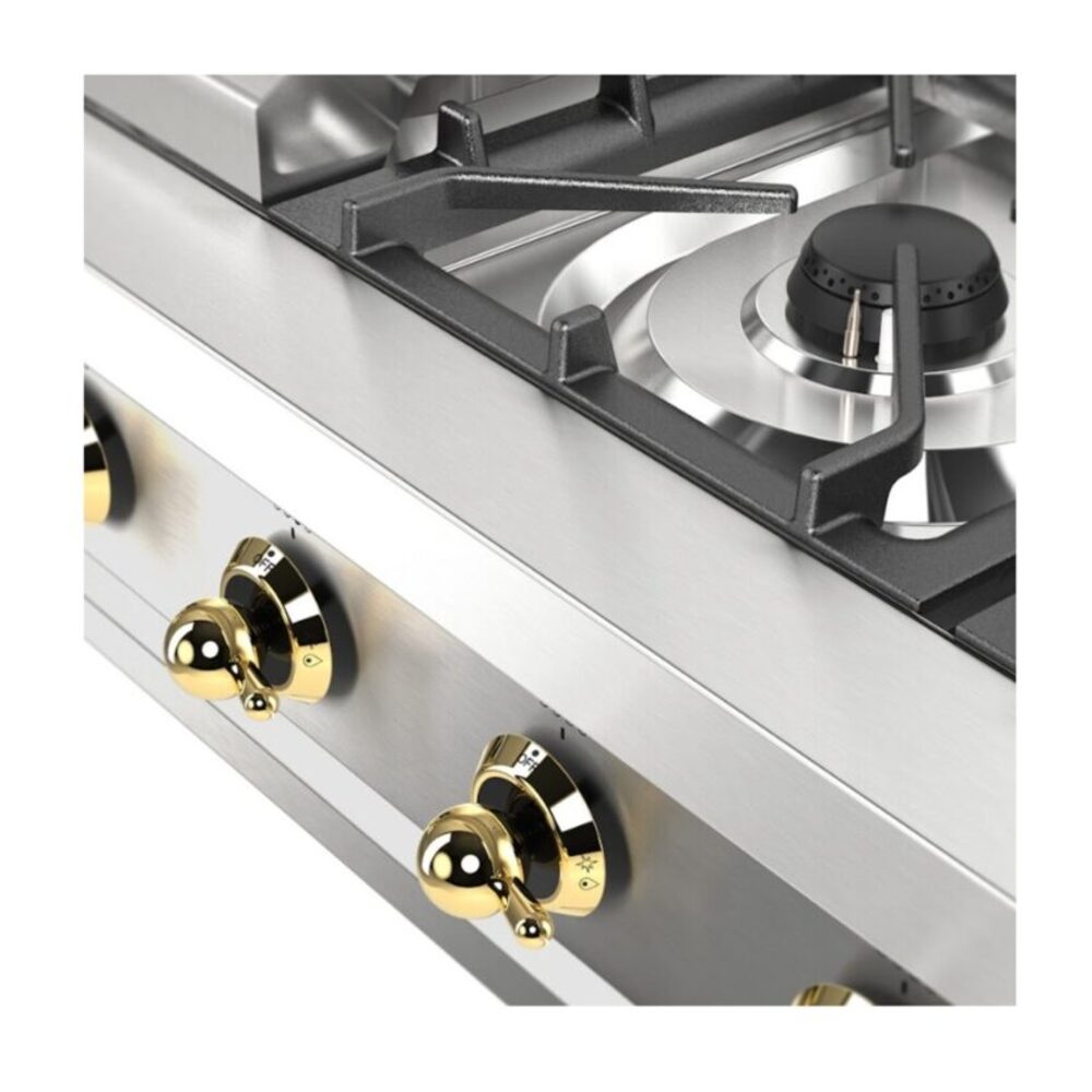 ILVE UHCP36FNSSG close up on knobs