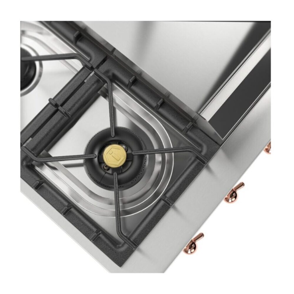 ILVE UHCP36FNSSP close up on dual function burner