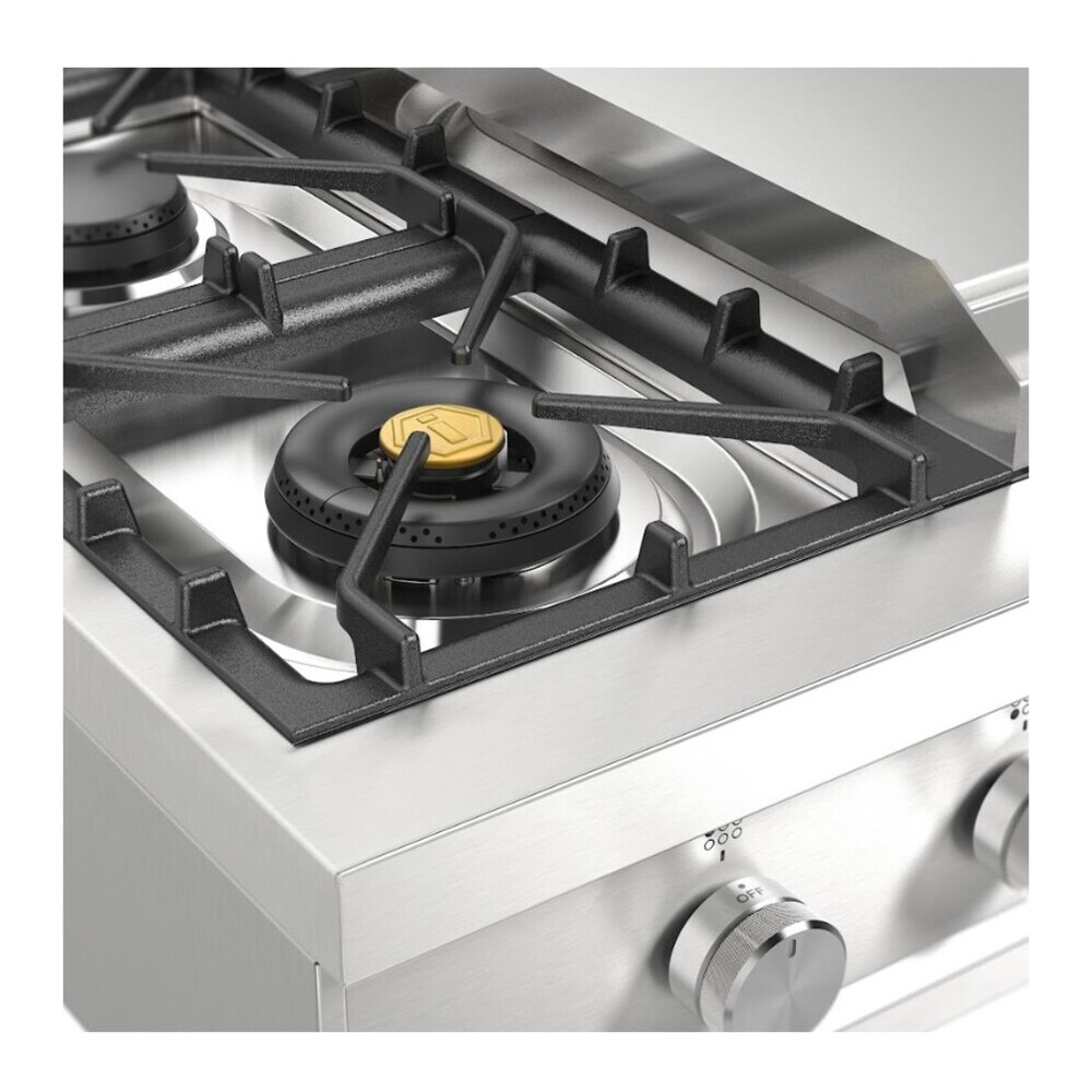ILVE UHCP36FSS Professional Plus II 36 inch Built-In Gas Rangetop with Griddle, in Stainless Steel (Natural Gas) 8 ILVE UHCP36FSS close up details