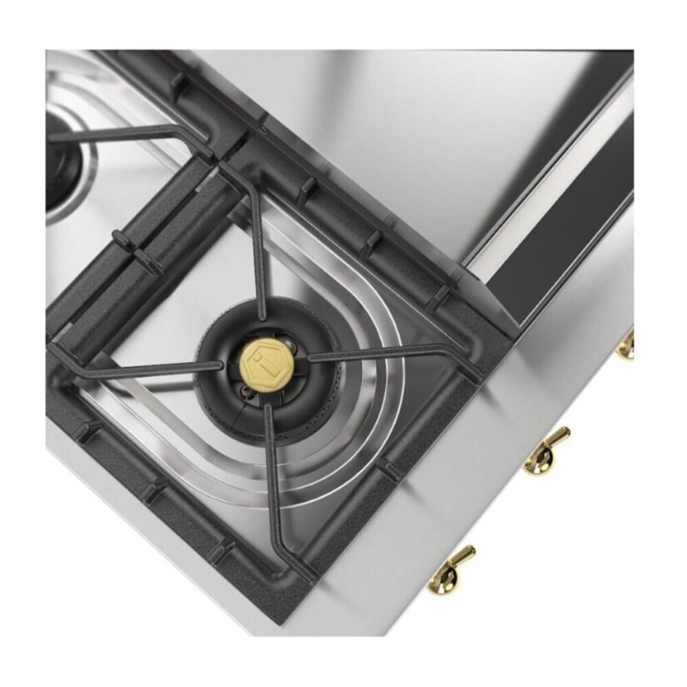 ILVE UHCP48FNSSGLP close up on dual burner