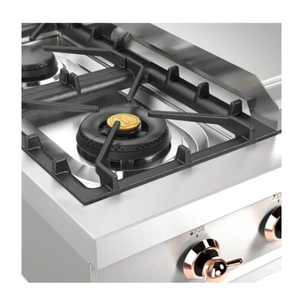 ILVE UHCP48FN close up on dual burner