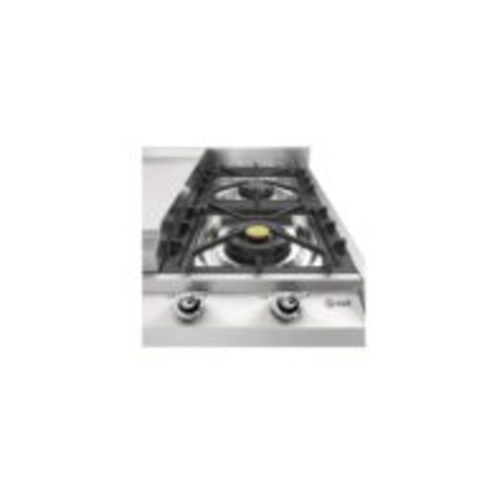 ILVE UHCP965FN close up on dual burner