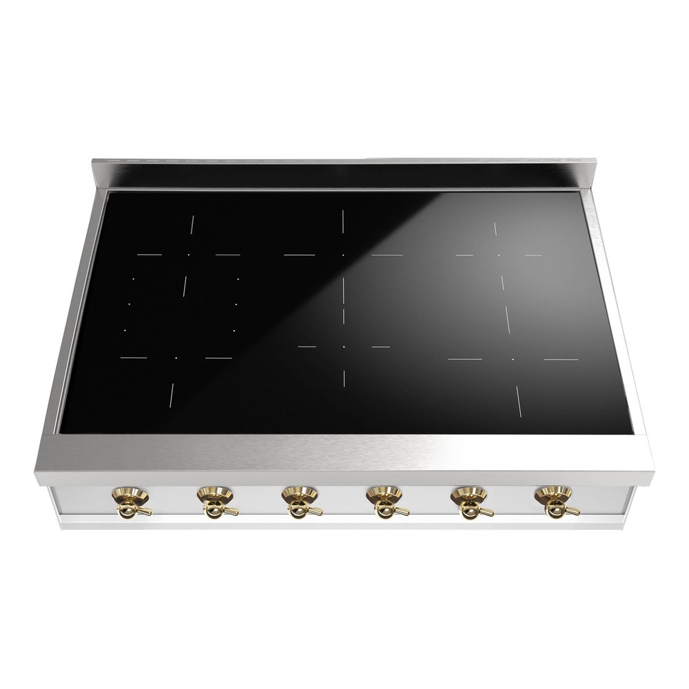 ILVE UHCPI366NSSG Nostalgie II 36 inch Built-In Induction Rangetop with 6 Elements (Brass) 1 UHCPI366NSSG
