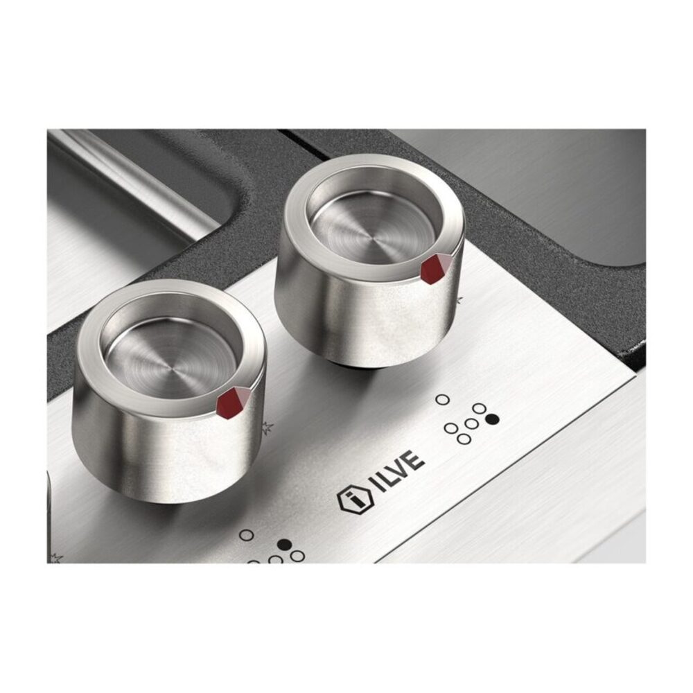 ILVE UHCPMT95SSLP angled view zoom in on knobs
