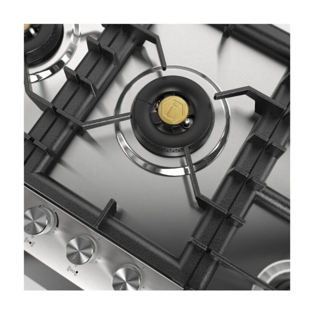 ILVE UHCPT125FSS close up on dual burner
