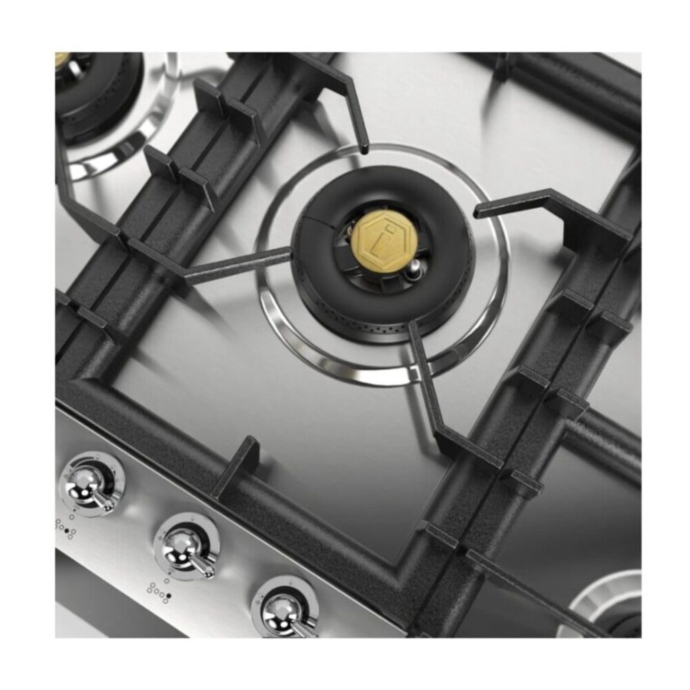ILVE UHCPT125NSSC close up on dual burner