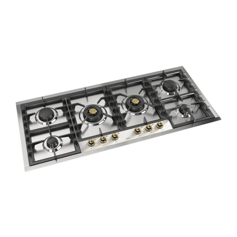 ILVE UHCPT125NSSG Nostalgie II 48 inch Built-In Gas Cooktop with