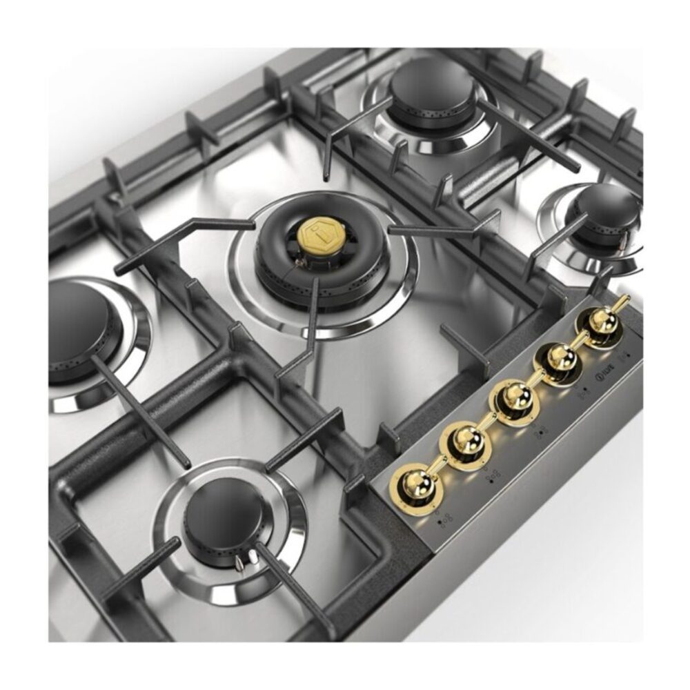 ILVE UHCPT75NSSGLP close up on center dual burner