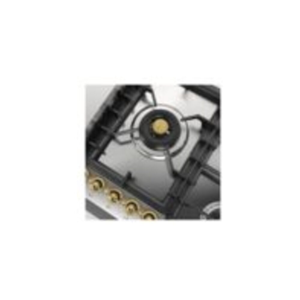 ILVE UHCPT95FNSSG right angle close up on dual burner