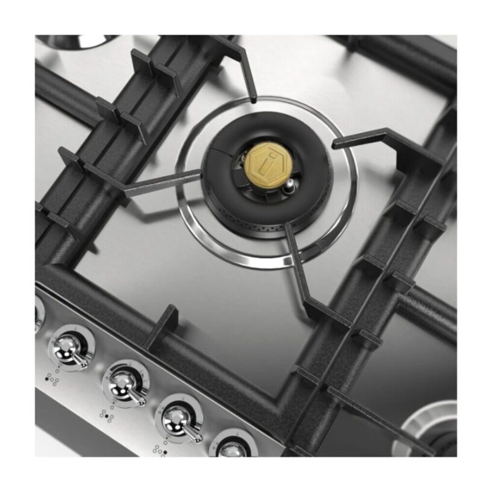 ILVE UHCPT95NSSC close up on dual burner