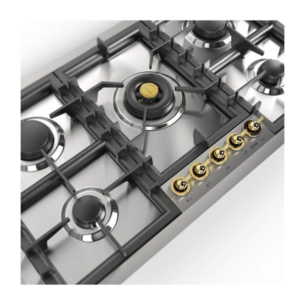 ILVE UHCPT95NSSGLP close up on center dual burner