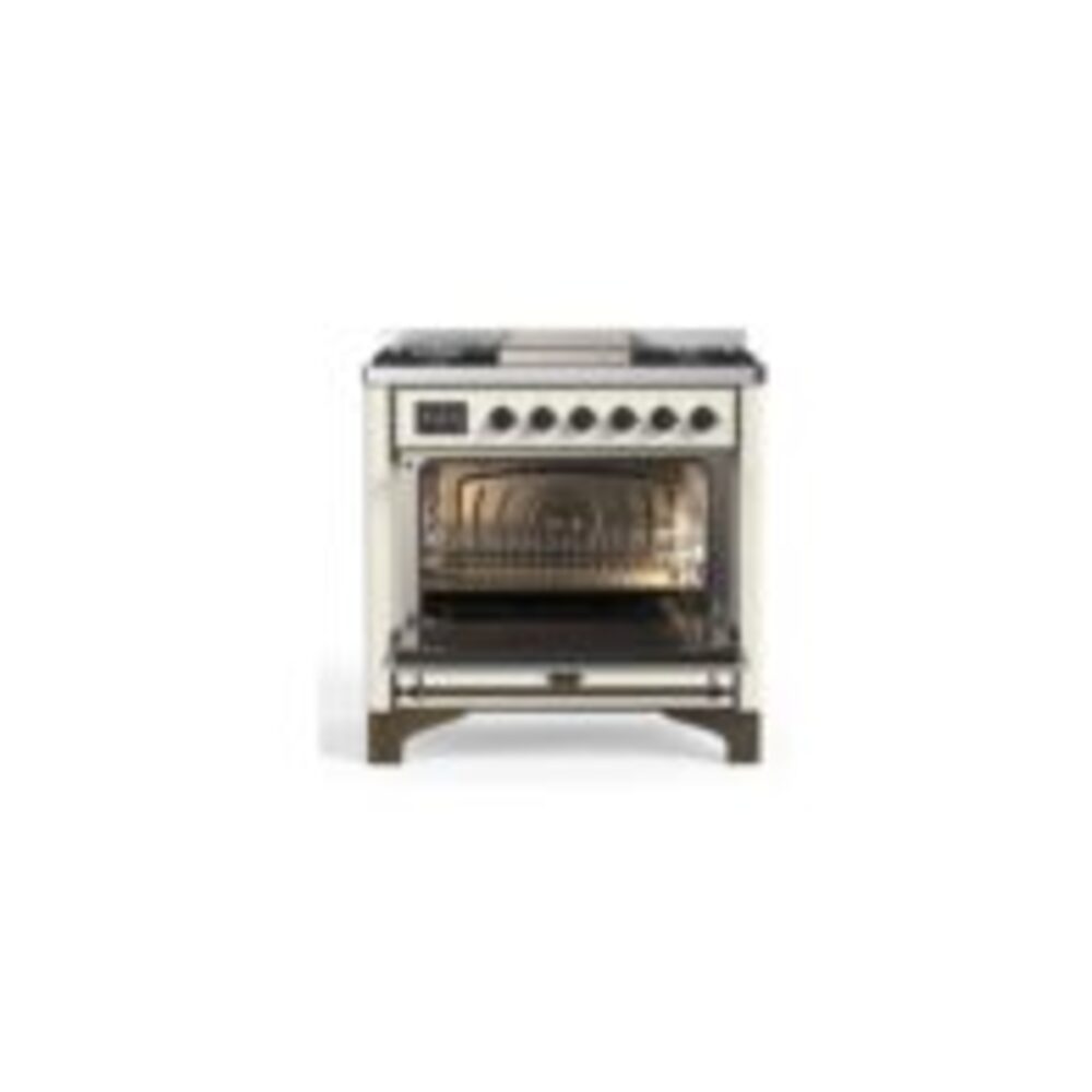 ILVE UM09F Majestic II 36 inch Dual Fuel Range with 6 Burners, Griddle
