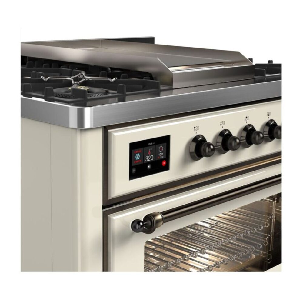ILVE UM09F Majestic II 36 inch Dual Fuel Range with 6 Burners, Griddle