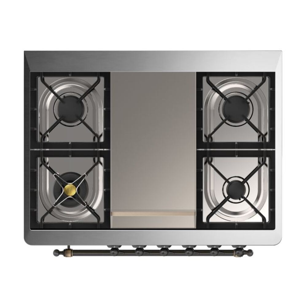 ILVE UM09F Majestic II 36 inch Dual Fuel Range with 6 Burners, Griddle