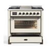 ILVE UM09F Majestic II 36 inch Dual Fuel Range with 6 Burners, Griddle