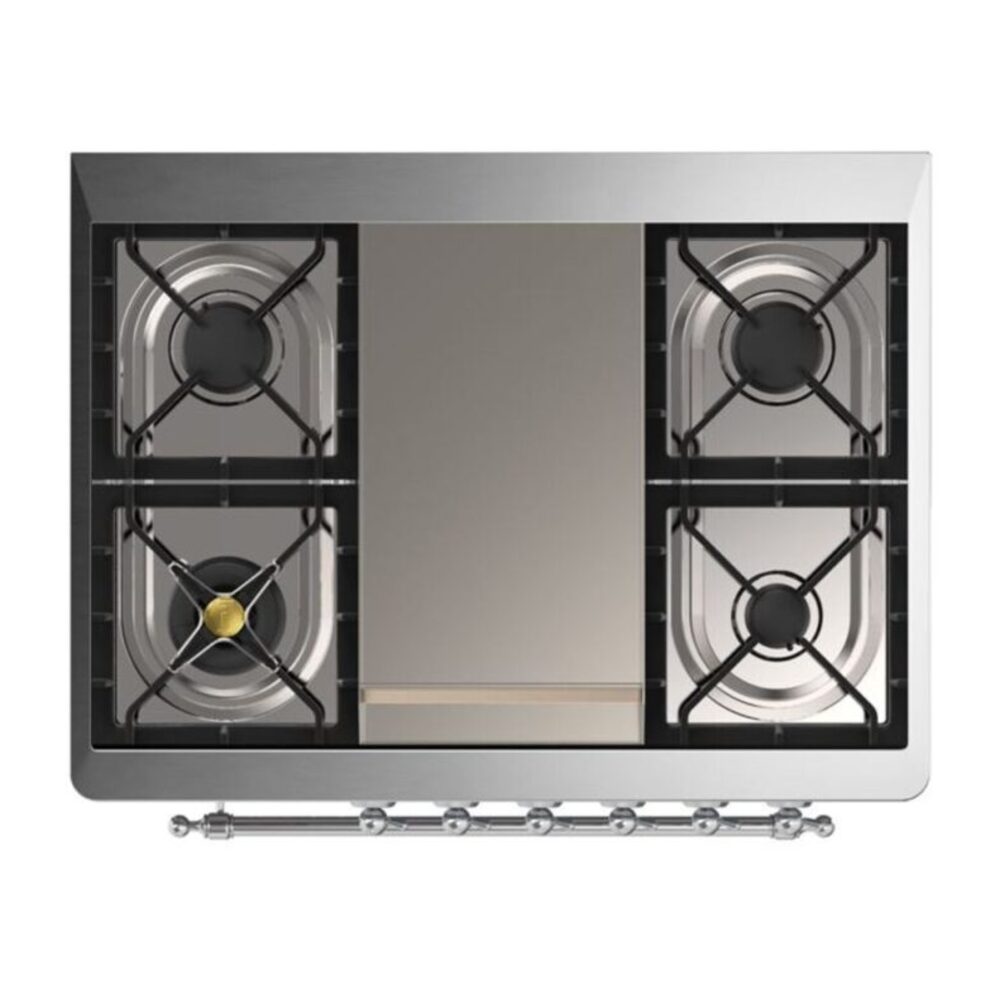 ILVE UM09F Majestic II 36 inch Dual Fuel Range with 6 Burners, Griddle