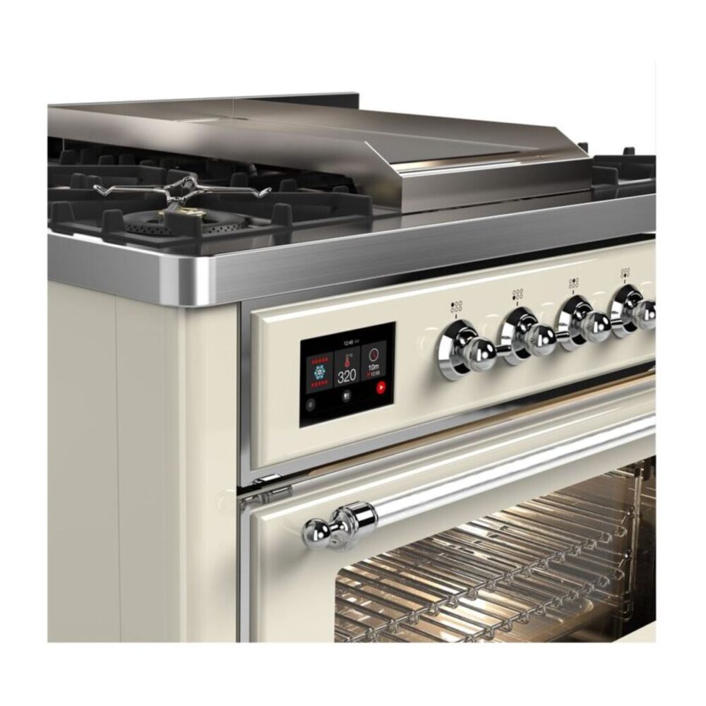 ILVE UM09F Majestic II 36 inch Dual Fuel Range with 6 Burners, Griddle