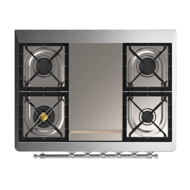 ILVE UM09F Majestic II 36 inch Dual Fuel Range with 6 Burners, Griddle