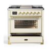 ILVE UM09F Majestic II 36 inch Dual Fuel Range with 6 Burners, Griddle