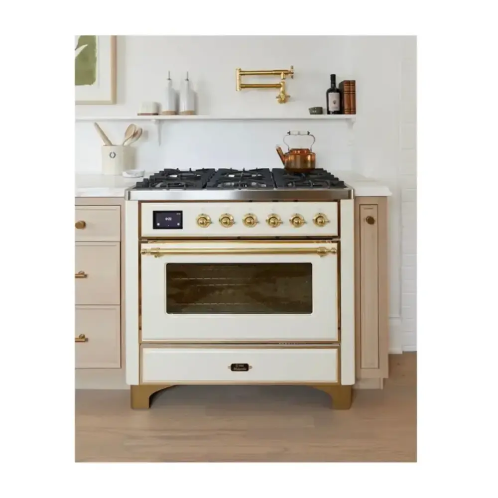 ILVE UM09F Majestic II 36 inch Dual Fuel Range with 6 Burners, Griddle