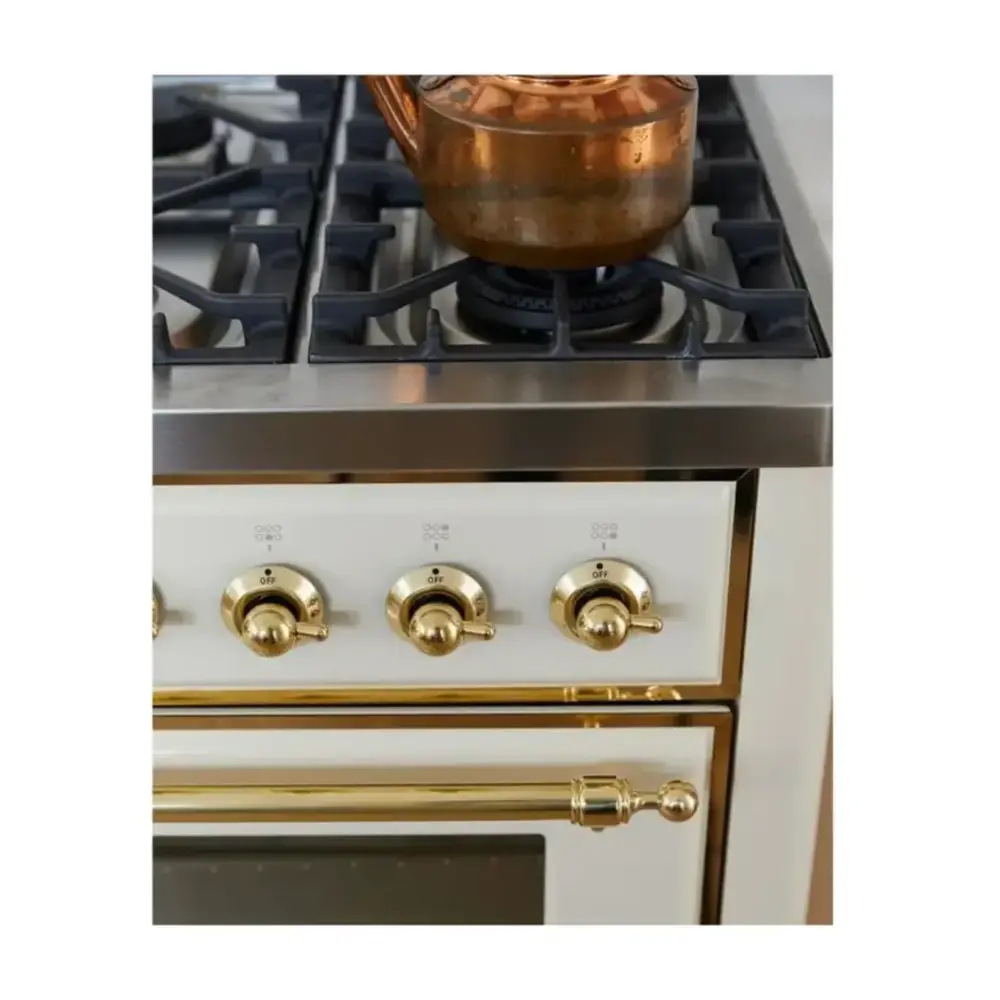 ILVE UM09F Majestic II 36 inch Dual Fuel Range with 6 Burners, Griddle