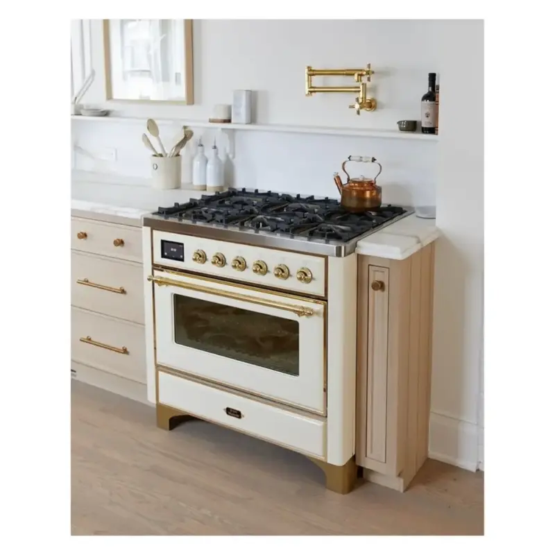 ILVE UM09F Majestic II 36 inch Dual Fuel Range with 6 Burners, Griddle