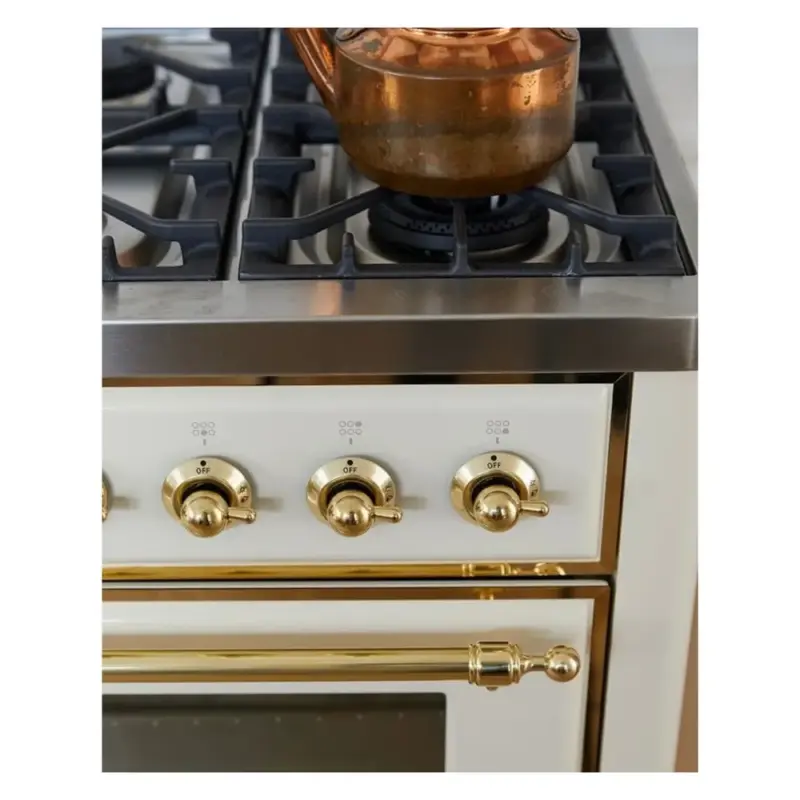 ILVE UM09F Majestic II 36 inch Dual Fuel Range with 6 Burners, Griddle