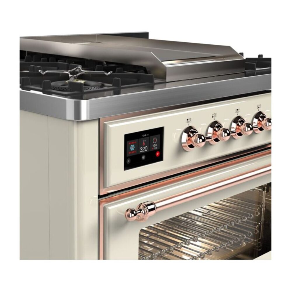 ILVE UM09F Majestic II 36 inch Dual Fuel Range with 6 Burners, Griddle
