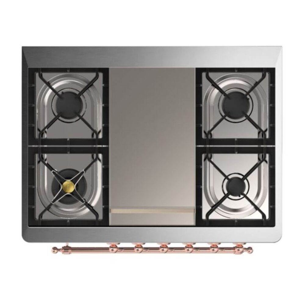 ILVE UM09F Majestic II 36 inch Dual Fuel Range with 6 Burners, Griddle