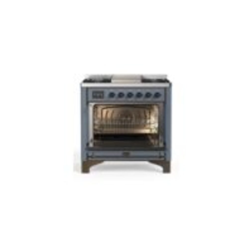 ILVE UM09F Majestic II 36 inch Dual Fuel Range with 6 Burners, Griddle