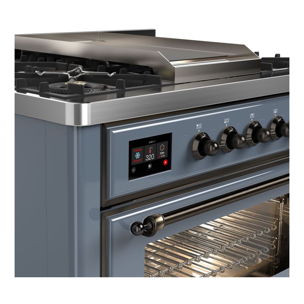 ILVE UM09F Majestic II 36 inch Dual Fuel Range with 6 Burners, Griddle