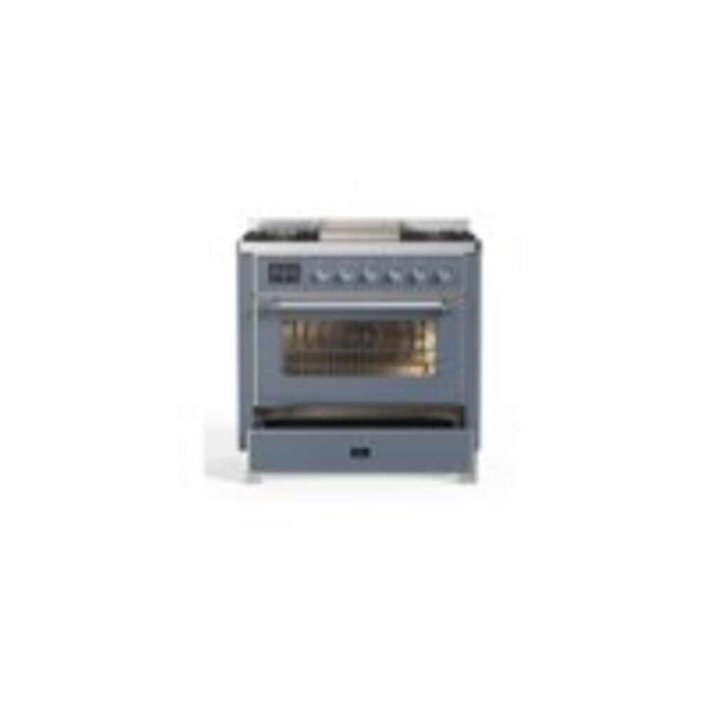 ILVE UM09F Majestic II 36 inch Dual Fuel Range with 6 Burners, Griddle