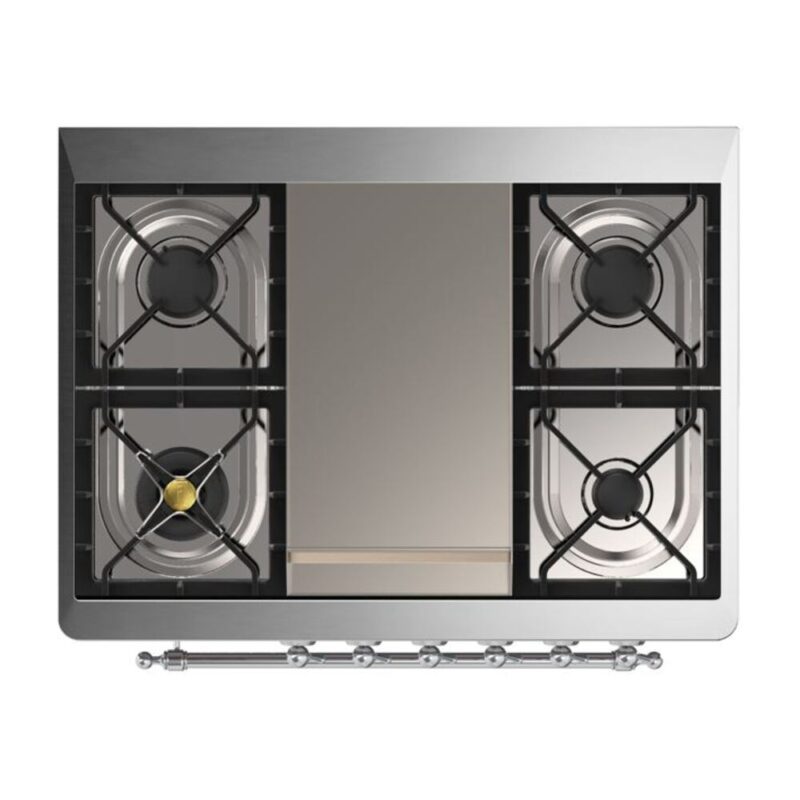 ILVE UM09F Majestic II 36 inch Dual Fuel Range with 6 Burners, Griddle