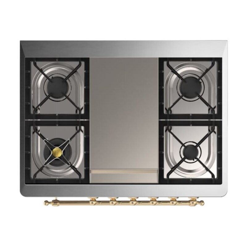 ILVE UM09F Majestic II 36 inch Dual Fuel Range with 6 Burners, Griddle