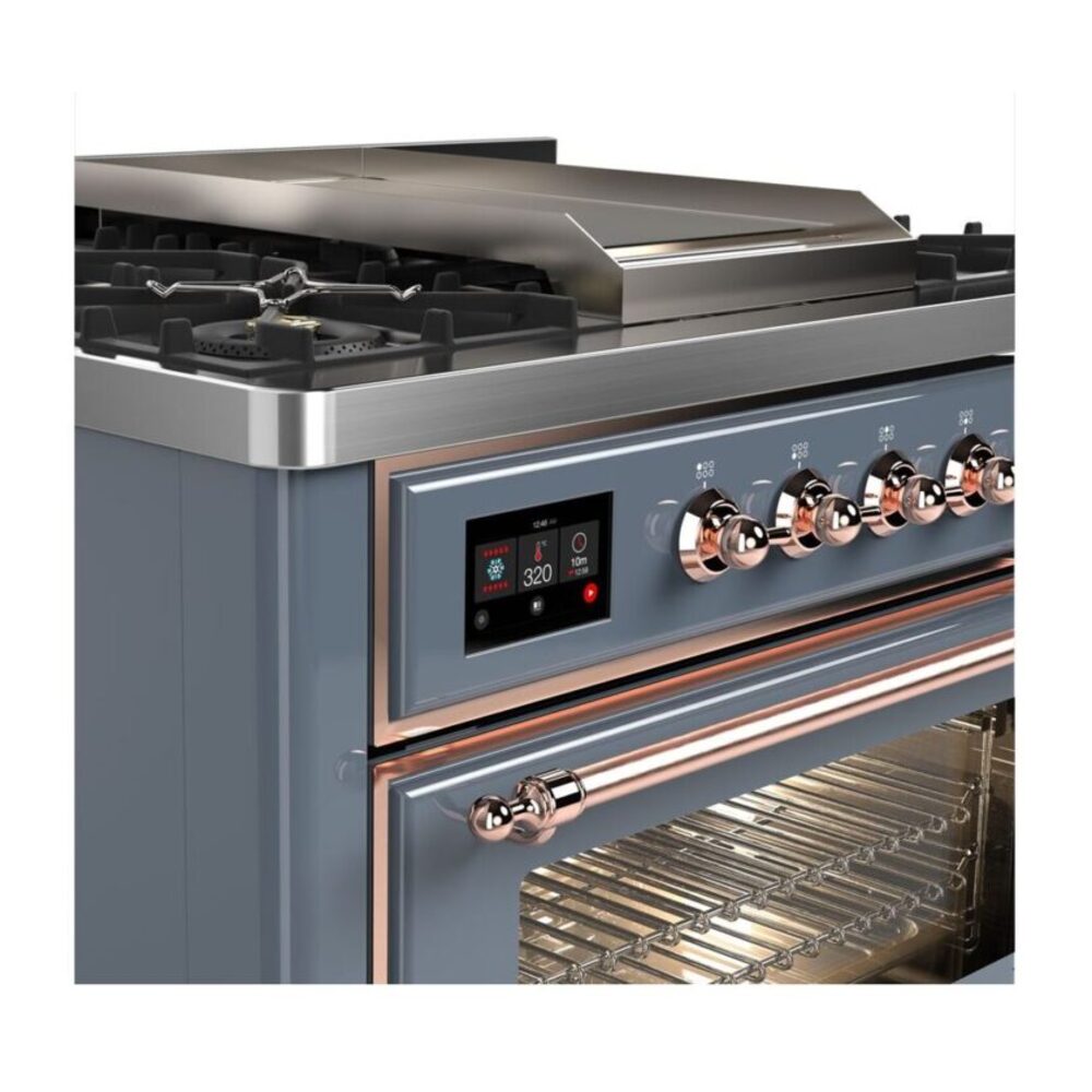 ILVE UM09F Majestic II 36 inch Dual Fuel Range with 6 Burners, Griddle