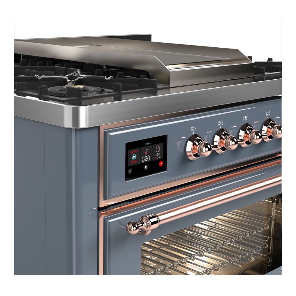 ILVE UM09F Majestic II 36 inch Dual Fuel Range with 6 Burners, Griddle