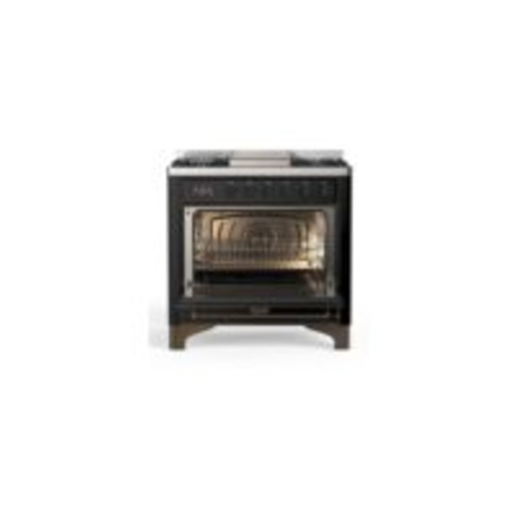 ILVE UM09F Majestic II 36 inch Dual Fuel Range with 6 Burners, Griddle