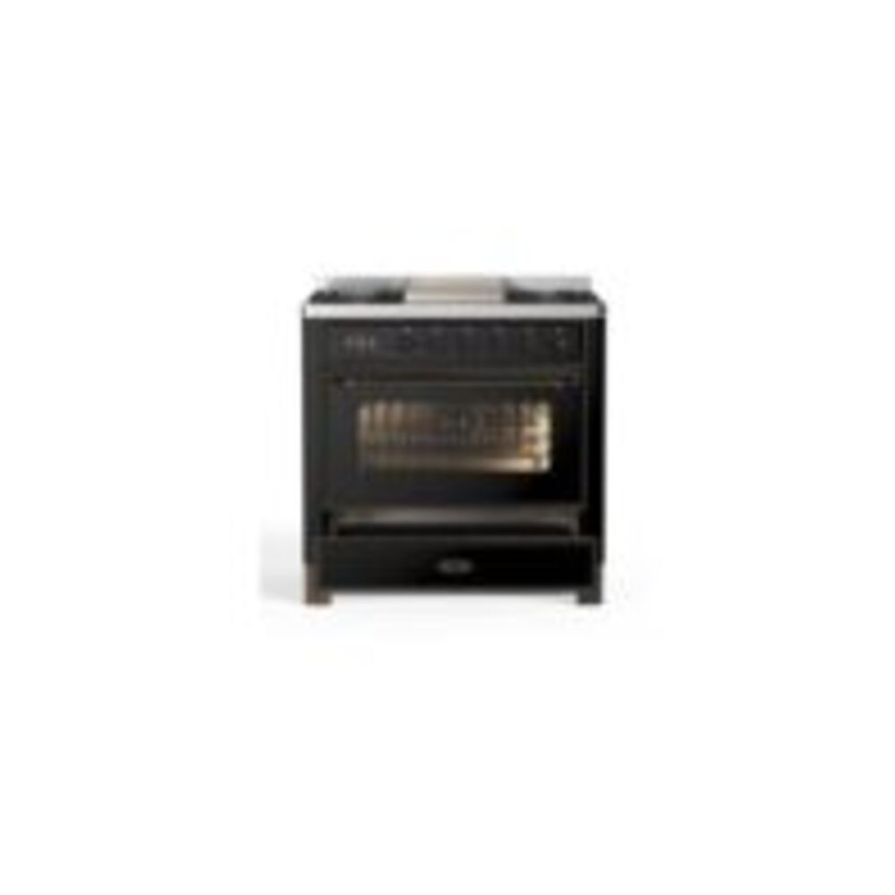 ILVE UM09F Majestic II 36 inch Dual Fuel Range with 6 Burners, Griddle