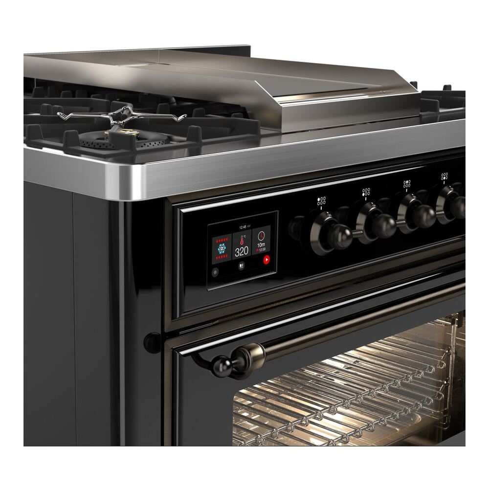 ILVE UM09F Majestic II 36 inch Dual Fuel Range with 6 Burners, Griddle