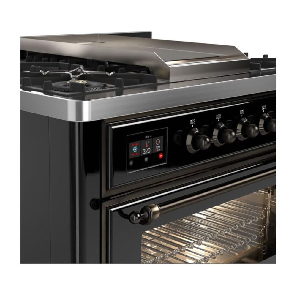 ILVE UM09F Majestic II 36 inch Dual Fuel Range with 6 Burners, Griddle
