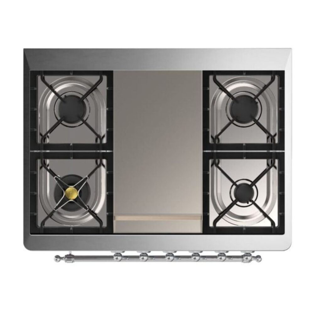 ILVE UM09F Majestic II 36 inch Dual Fuel Range with 6 Burners, Griddle