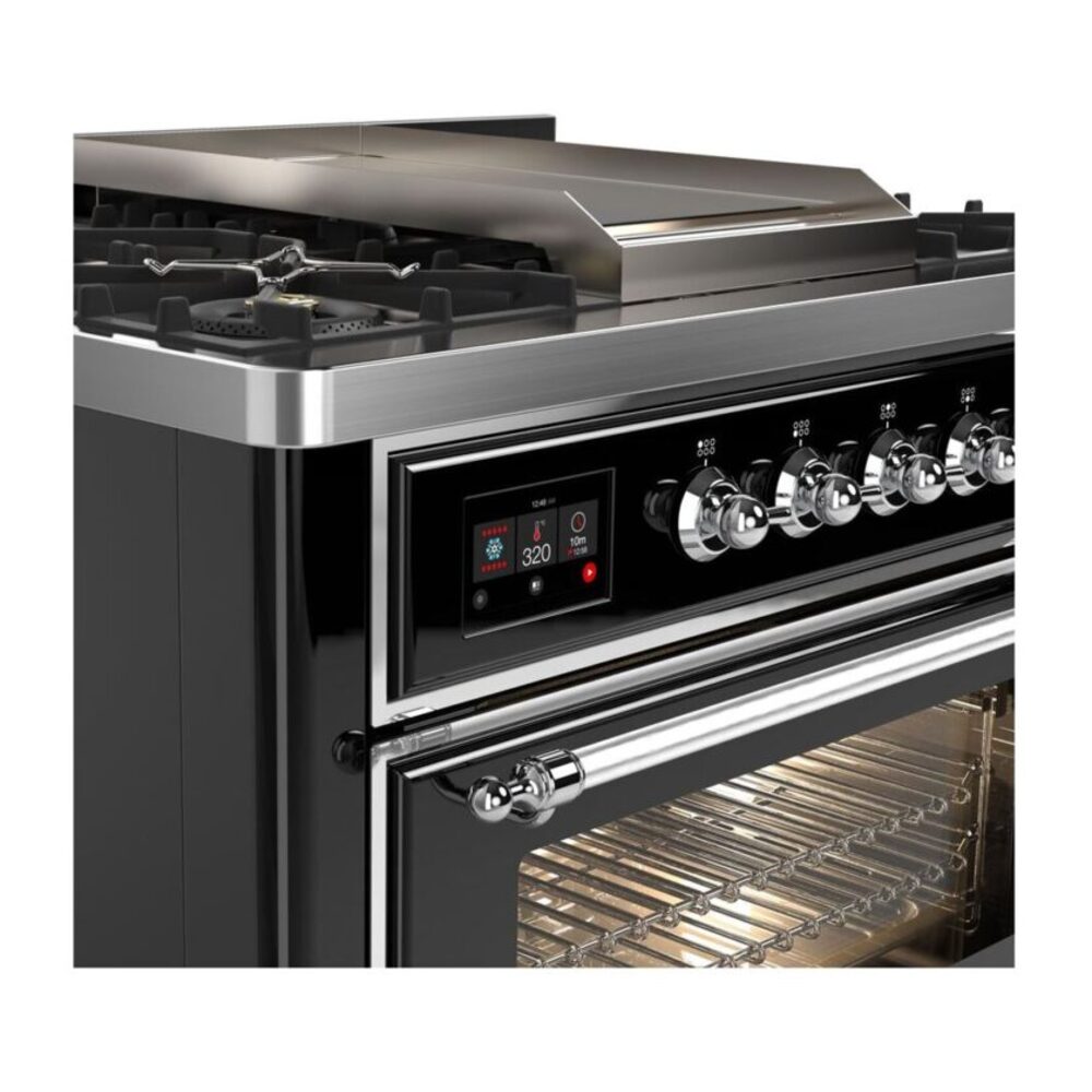 ILVE UM09F Majestic II 36 inch Dual Fuel Range with 6 Burners, Griddle