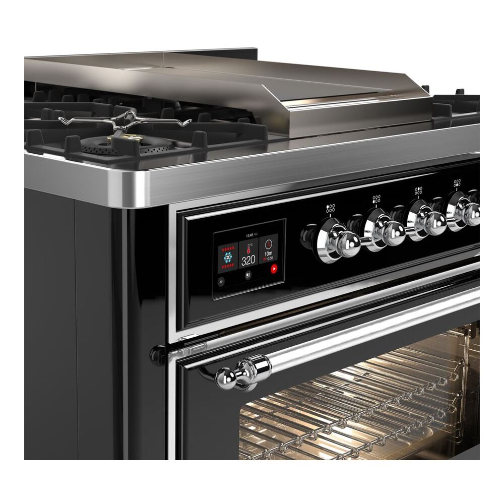 ILVE UM09F Majestic II 36 inch Dual Fuel Range with 6 Burners, Griddle