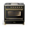 ILVE UM09F Majestic II 36 inch Dual Fuel Range with 6 Burners, Griddle