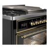 ILVE UM09F Majestic II 36 inch Dual Fuel Range with 6 Burners, Griddle