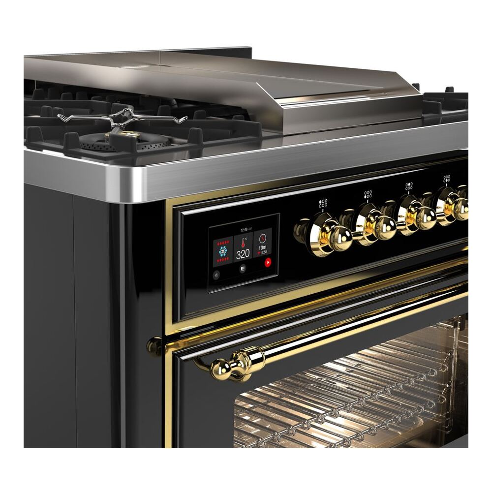 ILVE UM09F Majestic II 36 inch Dual Fuel Range with 6 Burners, Griddle