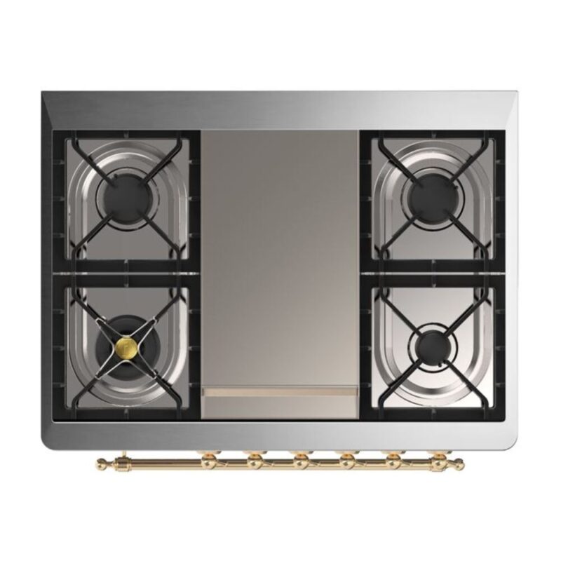 ILVE UM09F Majestic II 36 inch Dual Fuel Range with 6 Burners, Griddle